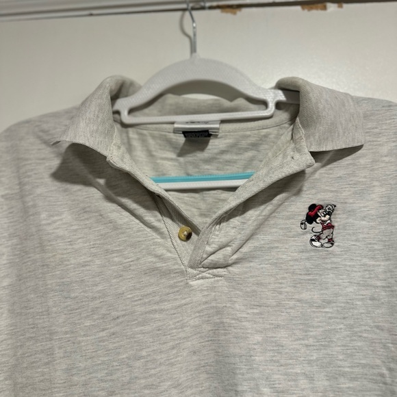 VTG 90s Disney Mickey Mouse Polo Shirt Mens Sz: L Gray Golf Rugby Preppy. - Picture 9 of 13